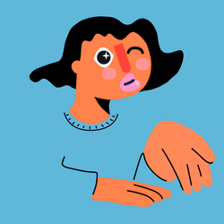 Valentine's Girl Blow Kiss Cartoon GIF