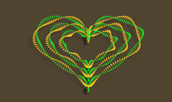 Valentine's Heart Curve 3D Art GIF