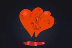 Valentine's Hearts French Kiss GIF