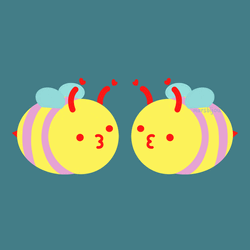 Valentine's Kiss Bee Mine GIF
