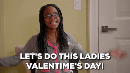 Valentines Day Excited Young Girl Giggling GIF