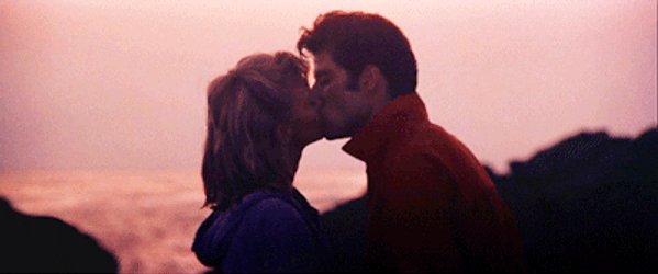 Valentines Day John Travolta Olivia Newton John Kissing GIF
