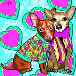 Valentines Day Love Dogs Hugging GIF