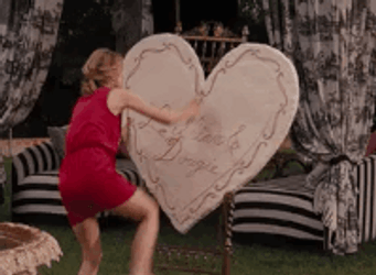 Valentines Day Mad Woman Kicking Heart Display GIF
