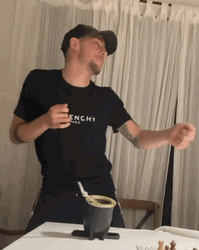 Valverde Dances Over Coffee At Home GIF