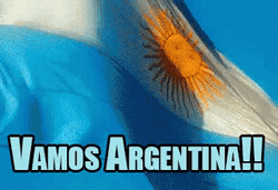 Vamos Argentina Flag Fluttering GIF