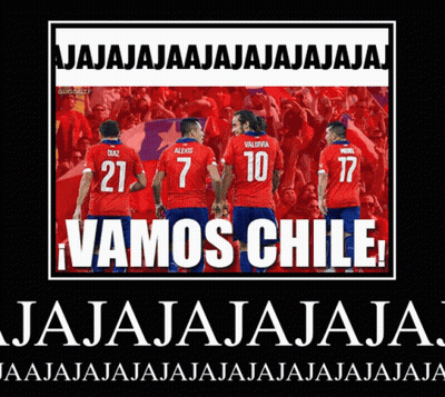 Vamos Chile Poster With Soccer Players GIF