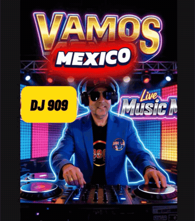 Vamos Mexico Live Music Featuring DJ909 GIF