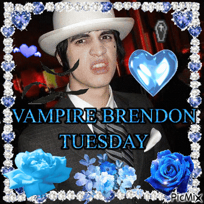 Vampire Brendon Tuesday With Roses and Hearts