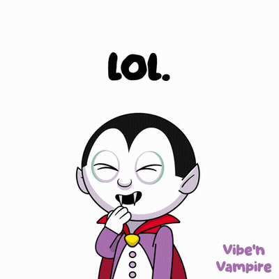 Vampire Cartoon Saying Lol GIF
