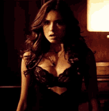 Vampire Diaries Elena Gilbert Shocked Nervous GIF