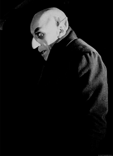Vampire In Black And White GIF