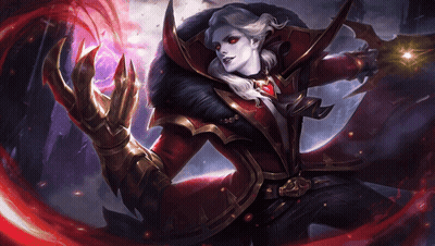 Vampire In Red And Black Coat GIF