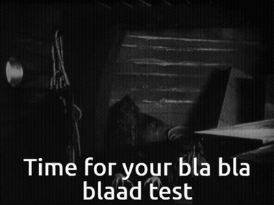 Vampire Saying Time For Your Test GIF