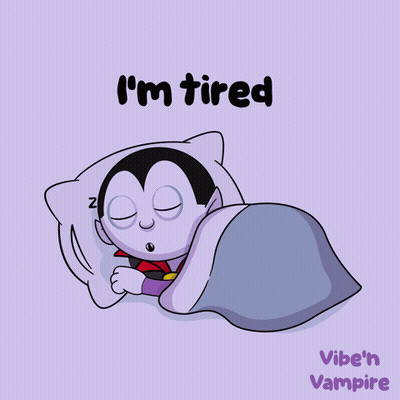 Vampire Sleeping Saying I'm Tired GIF