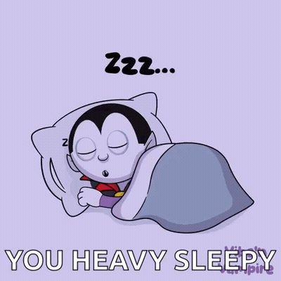 Vampire Sleeping Saying You Heavy Sleepy GIF