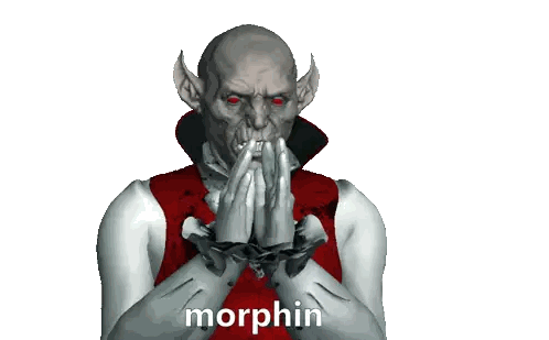 Vampire With Morphin Text Sticker