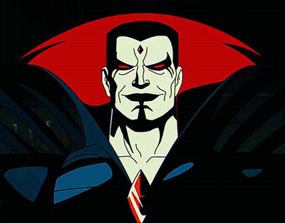 Vampire With Red Eyes And Diamond GIF