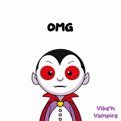 Vampire With Red Eyes Saying Omg GIF