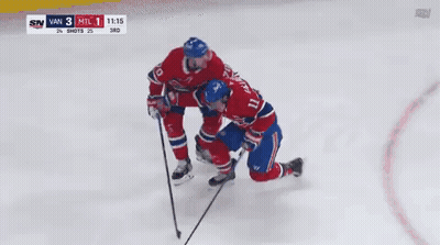 Vancouver Canucks Vs Montreal Canadiens Hockey Game GIF