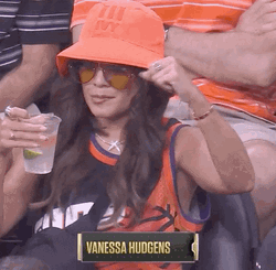 Vanessa Hudgens NBA Playoffs Dancing GIF