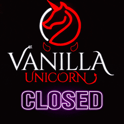 Vanilla Unicorn Closed Sign GIF