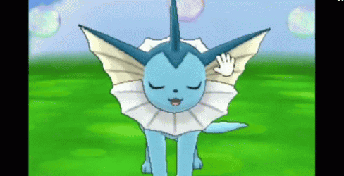 Vaporeon Water Pokemon Heart GIF