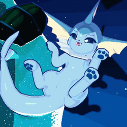 Vaporeon Water Pokemon Laying Down GIF