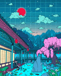 Vaporwave Demon Slayer GIF