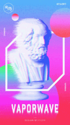 Vaporwave Error Statue GIF