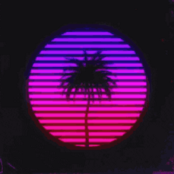 Vaporwave Palm Tree Retro Style GIF