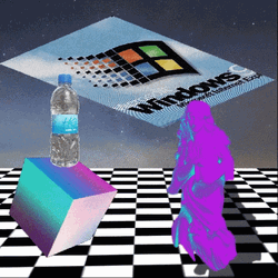 Vaporwave Windows OS Water GIF