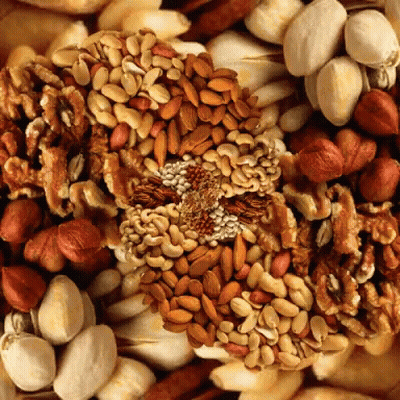 Variety Of Nuts Peanuts And Almonds GIF