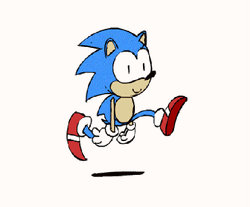 Various Running Sanic Art Styles GIF