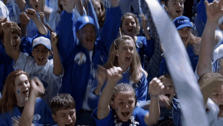 Varsity Blues Characters Cheering In The Audience GIF