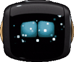 Vector Home Robot Snowing Screen GIF
