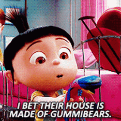 Vector Oh Yeah Agnes House Made Of Gummy Bears GIF