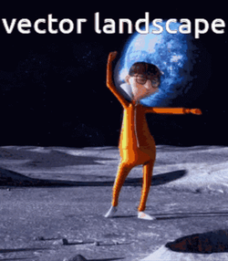Vector Oh Yeah Moon Landscape GIF