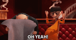 Vector Oh Yeah With Gru Hiding In Newspaper GIF
