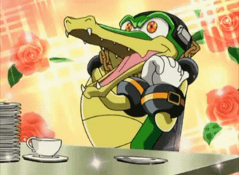 Vector The Crocodile Coffee Time Admiring Someone GIF
