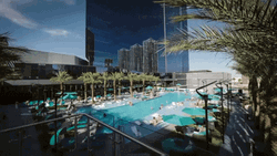 Vegas Pool Modern Time Lapse GIF