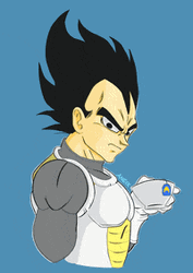 Vegeta Drinking Coffee GIF