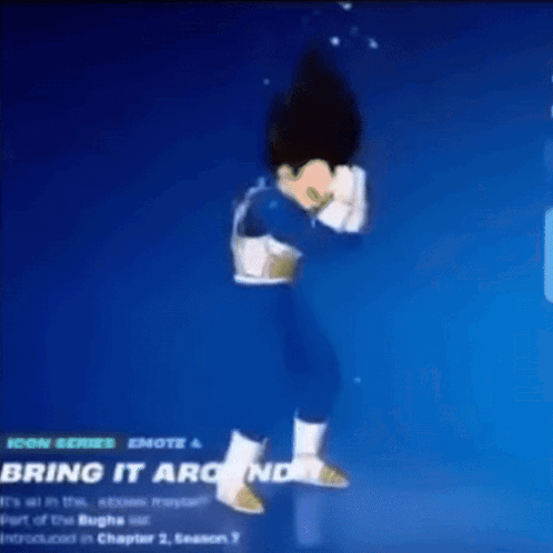 Vegeta From Dragon Ball Z Is Dancing In A Video Game Called Fortnite GIF