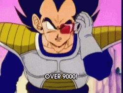 Vegeta Over 9000 Crushing His Scouter GIF
