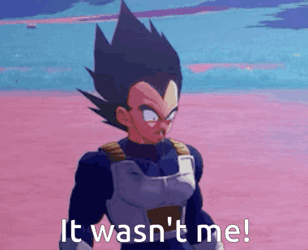 Vegeta Says It Wasn't Me GIF