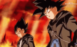 Vegeta Ultra Ego And Goku Fight Mode GIF