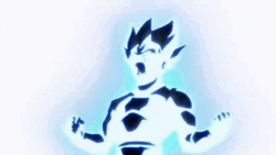 Vegeta Ultra Ego Blinding Light Screaming GIF