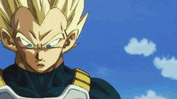 Vegeta Ultra Ego Blocking Broly Attack GIF