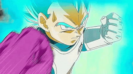Vegeta Ultra Ego Fighting Golden Frieza GIF