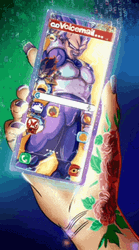 Vegeta Ultra Ego Playing Card GIF